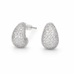 Clear Pavé Dome Huggie Hoop Earrings