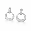 Clear Pavé Open Circle Door-Knocker Drops