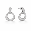 Clear Pavé Open Circle Door-Knocker Drops