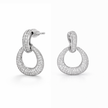 Clear Pavé Open Circle Door-Knocker Drops