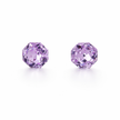 Solitaire Crystal Stud Earrings — 6-Colour Capsule - Amethyst