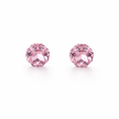 Solitaire Crystal Stud Earrings — 6-Colour Capsule - Rose pink