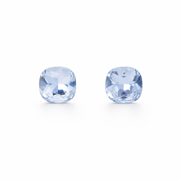 Solitaire Crystal Stud Earrings — 6-Colour Capsule - Sky Blue