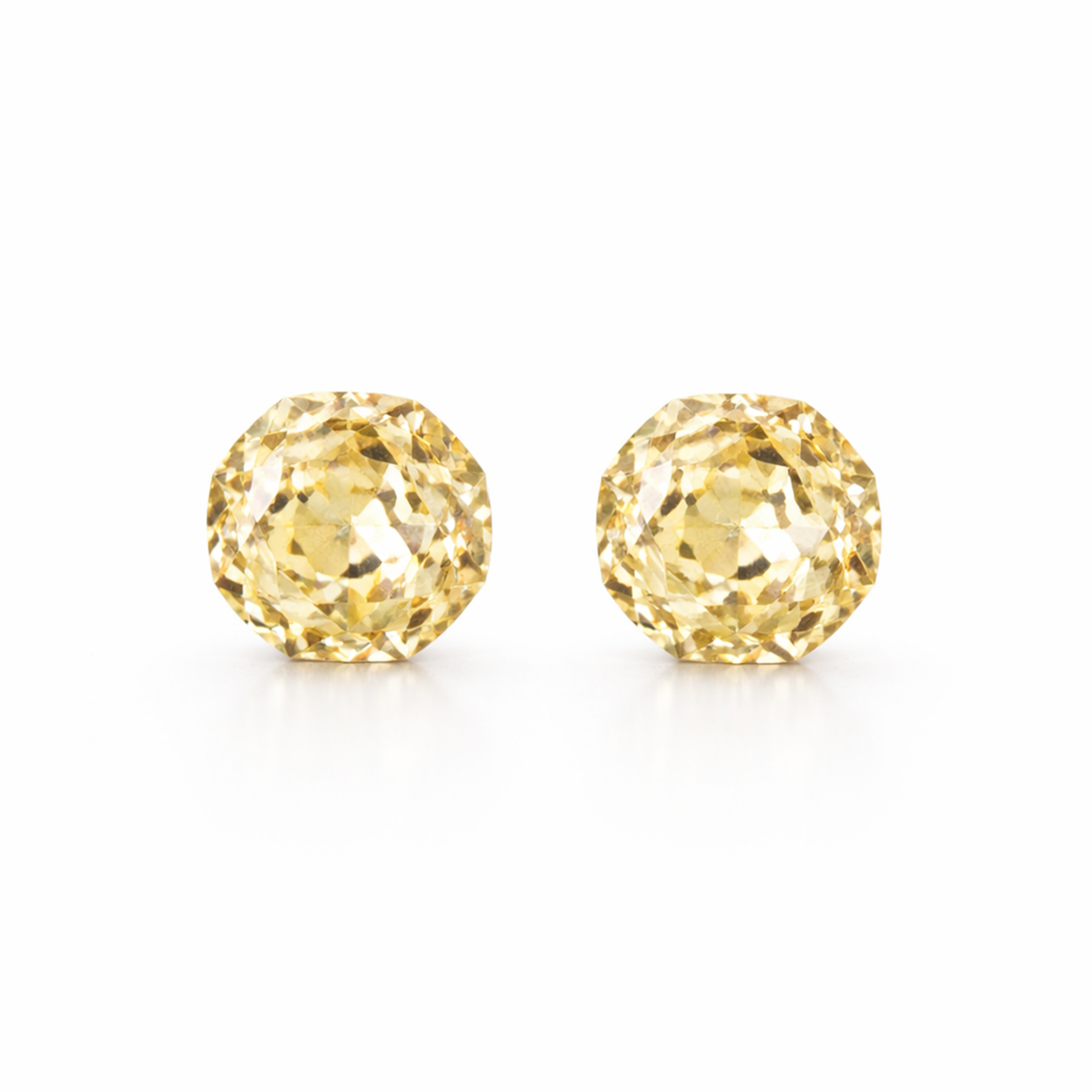 Solitaire Crystal Stud Earrings — 6-Colour Capsule - Citrine