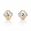 Gold-Tone Crystal Halo Pendant Necklace Set