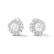 Silver Solitaire Round Crystal Pendant Set