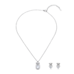 Gold-Tone Teddy Bear Charm Pendant Necklace Set — Gold / Clear - Clear