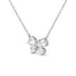 Gold-Tone Crystal Bow Pendant Necklace Set — Gold / Clear - Clear