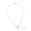 Silver Crystal Wave Pendant Necklace Set