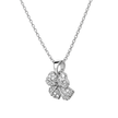 Silver Crystal Butterfly Pendant Necklace Set