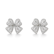 Silver Crystal Butterfly Pendant Necklace Set