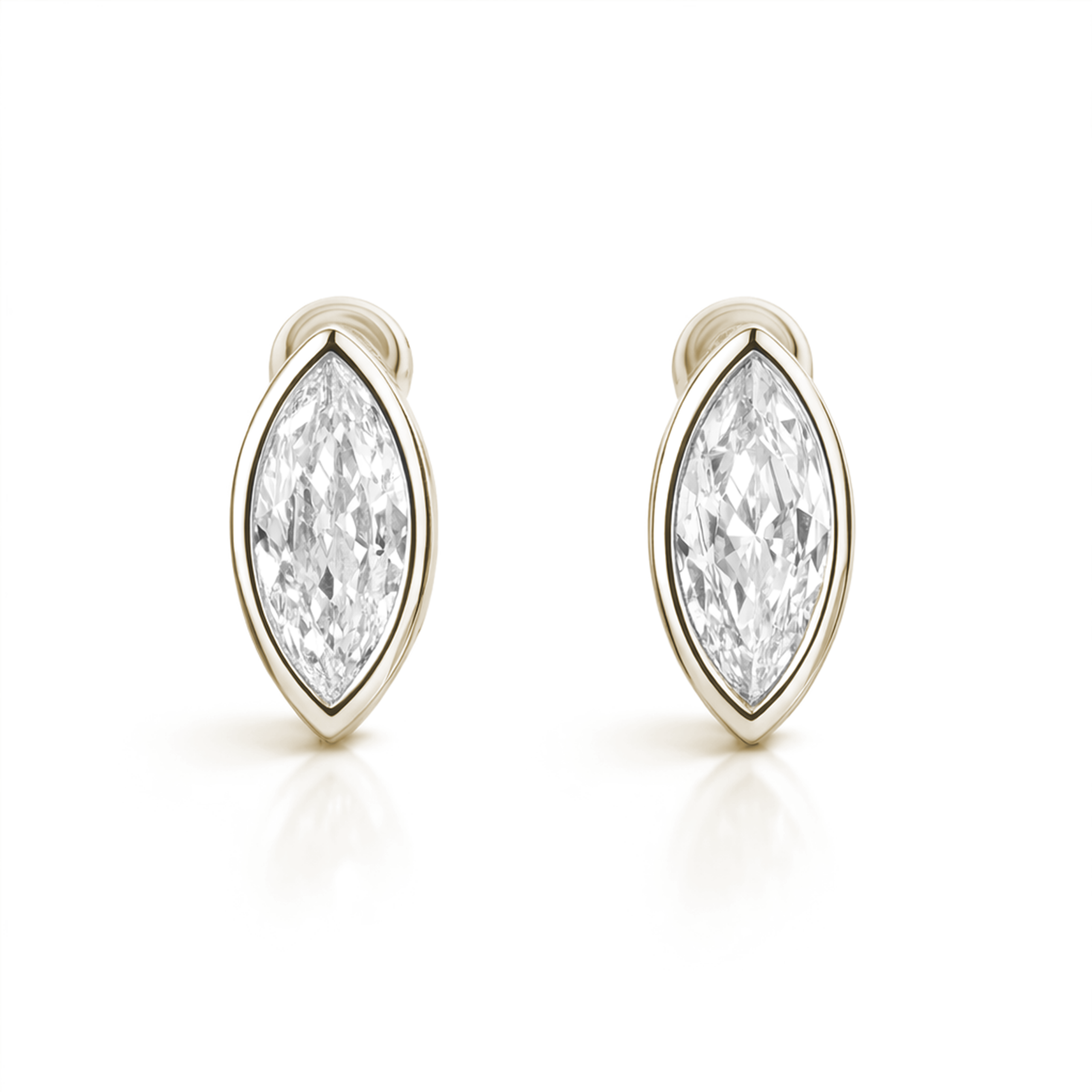 Silver Marquise Crystal Pendant Necklace Set