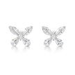 Silver Crystal Crossover Pendant Necklace Set