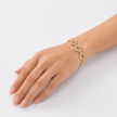 Silver Clover Tennis Bracelet - Gold
