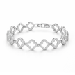 Silver Clover Tennis Bracelet