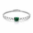 Emerald Solitaire Tennis Bracelet