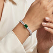 Emerald Solitaire Tennis Bracelet - Gold