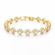 Golden Cushion Halo Bracelet