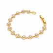 Golden Cushion Halo Bracelet