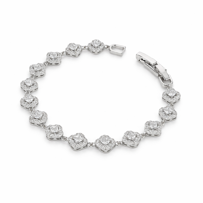 Golden Cushion Halo Bracelet - Gold