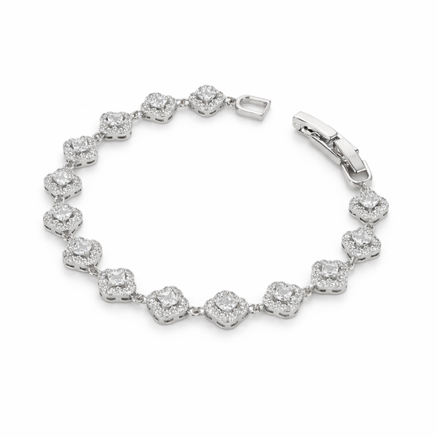 Golden Cushion Halo Bracelet - Gold