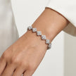 Golden Cushion Halo Bracelet - Gold