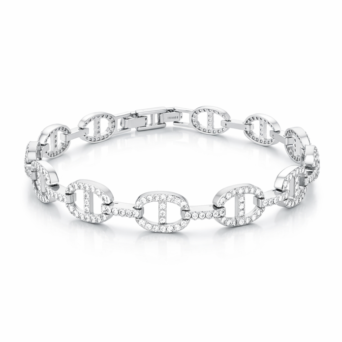 Golden Marina Chain Bracelet - Silver