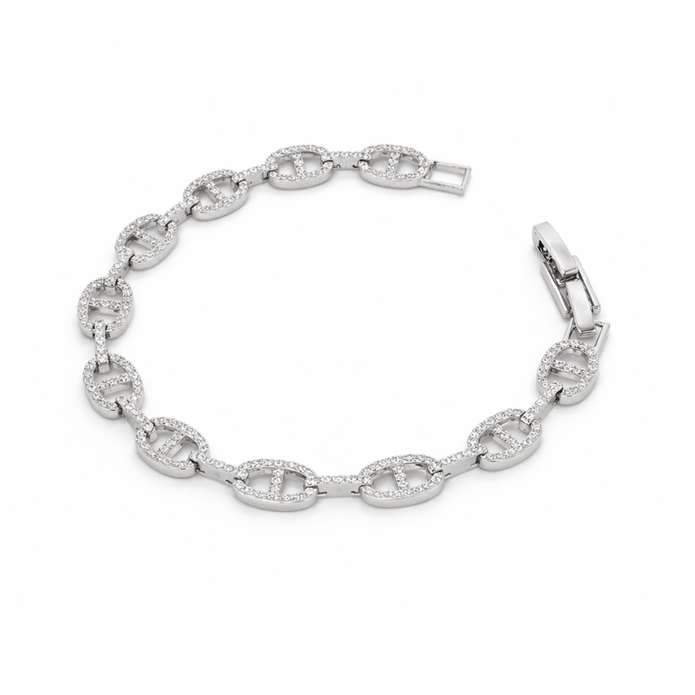 Golden Marina Chain Bracelet - Silver