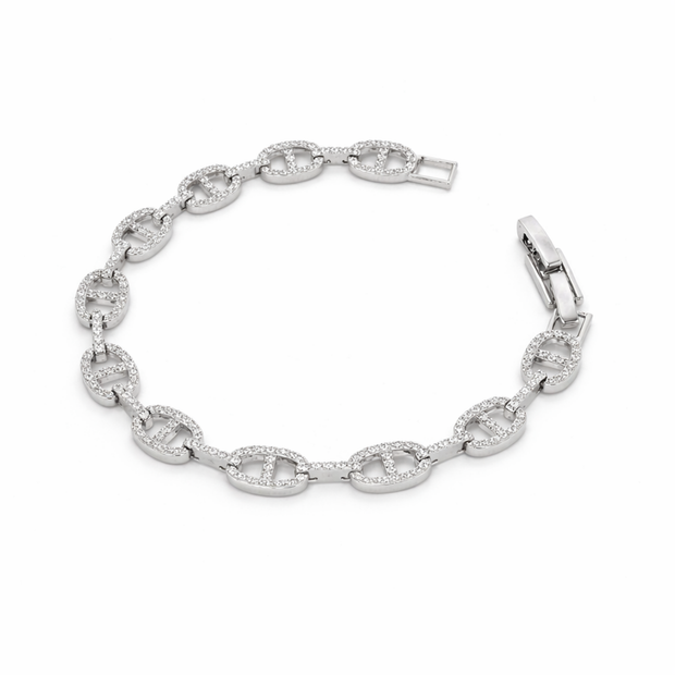 Golden Marina Chain Bracelet - Silver