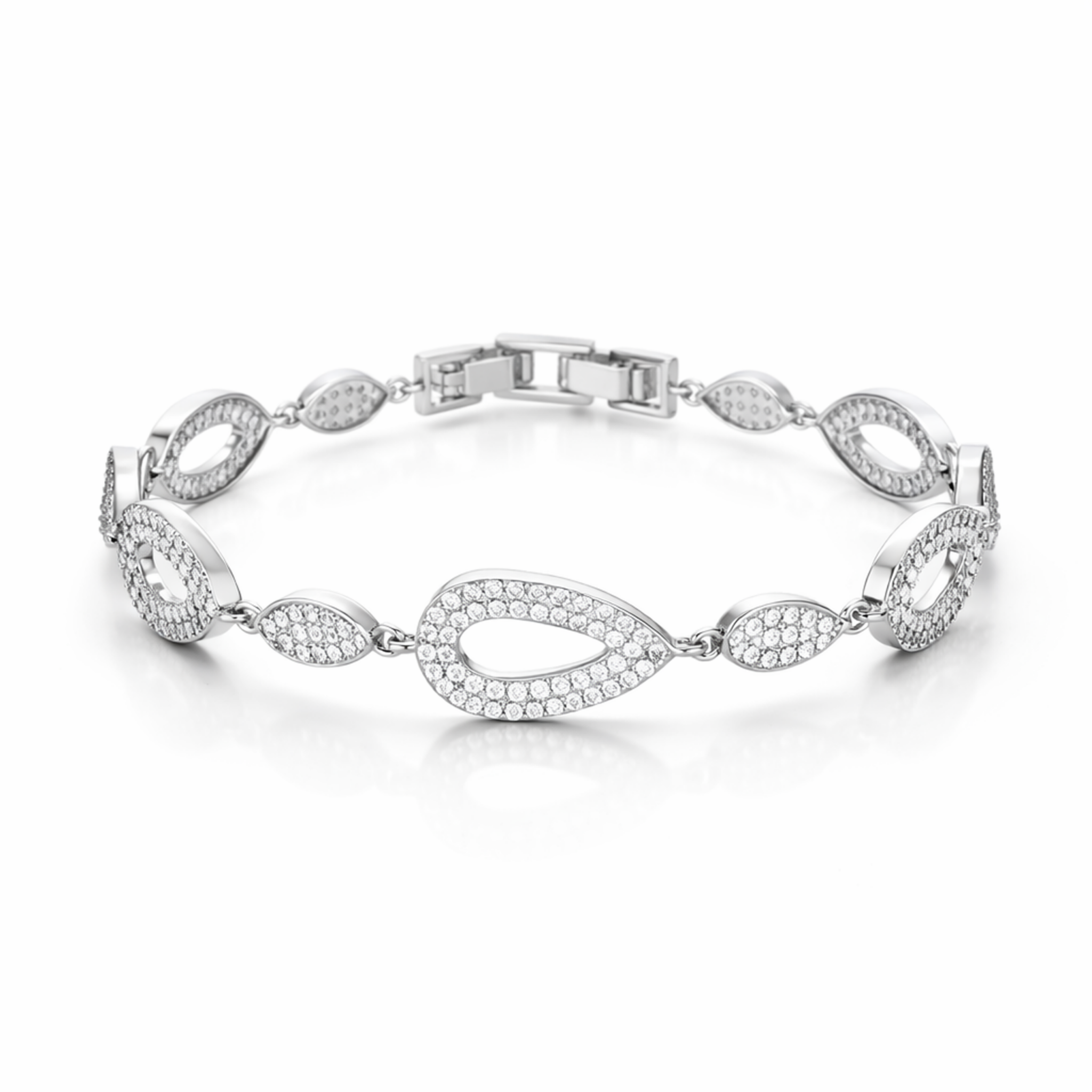 Open Teardrop Link Bracelet
