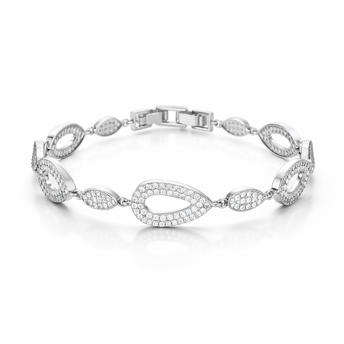 Open Teardrop Link Bracelet