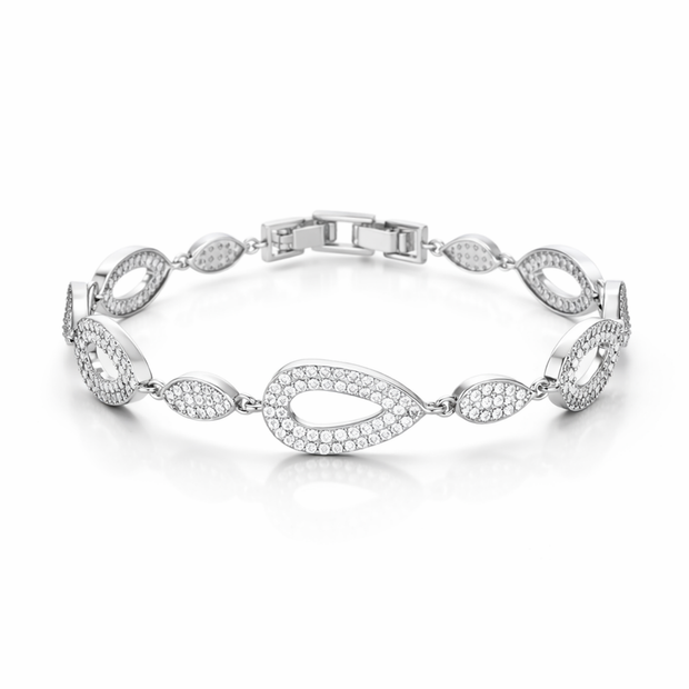 Open Teardrop Link Bracelet