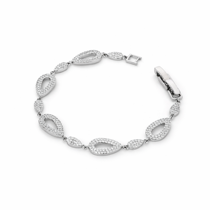 Open Teardrop Link Bracelet