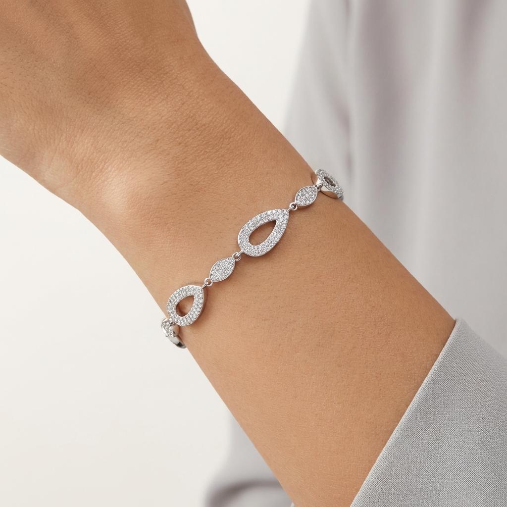 Open Teardrop Link Bracelet