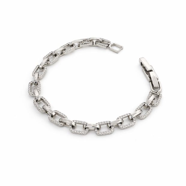 Crystal Box Chain Bracelet