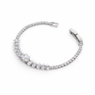 Emerald Solitaire Tennis Bracelet - Silver