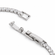 Emerald Solitaire Tennis Bracelet - Silver