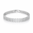 Triple Row Tennis Bracelet