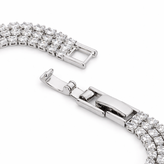 Triple Row Tennis Bracelet