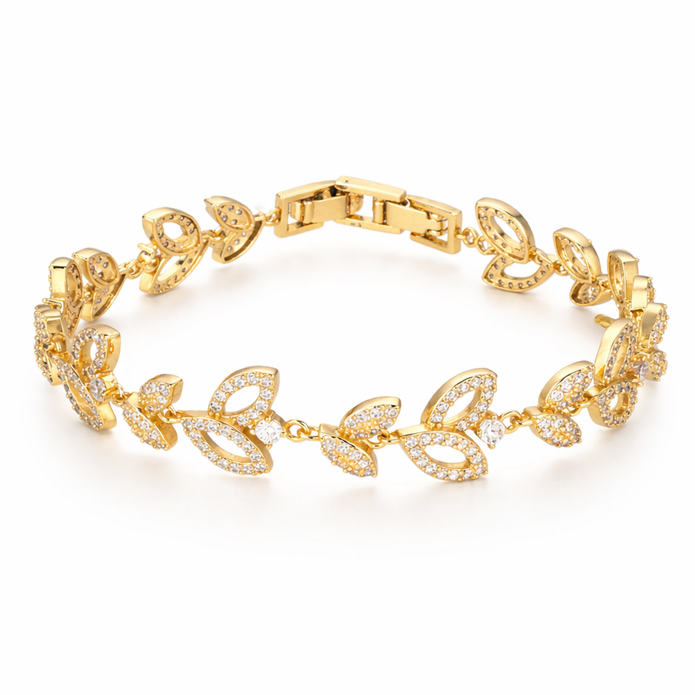 Golden Laurel Leaf Bracelet