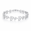 Golden Laurel Leaf Bracelet - Silver