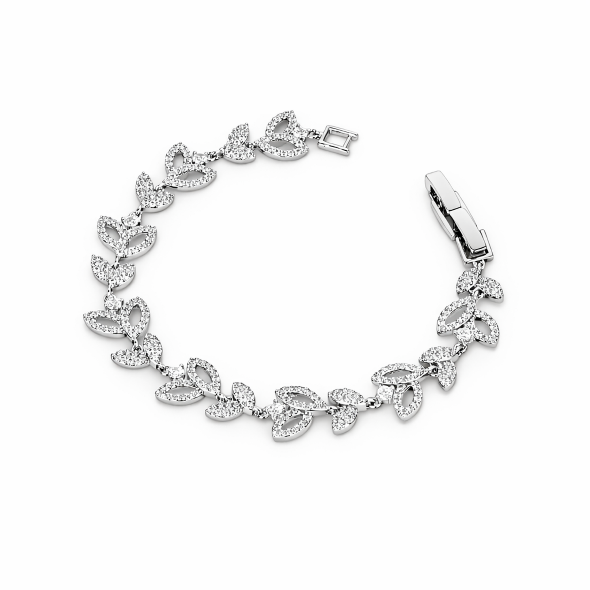 Golden Laurel Leaf Bracelet - Silver