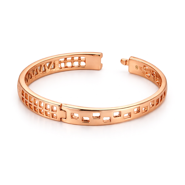 Pearl Grid Cuff Bangle