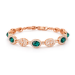 Emerald Halo Tennis Bracelet