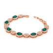 Emerald Halo Tennis Bracelet
