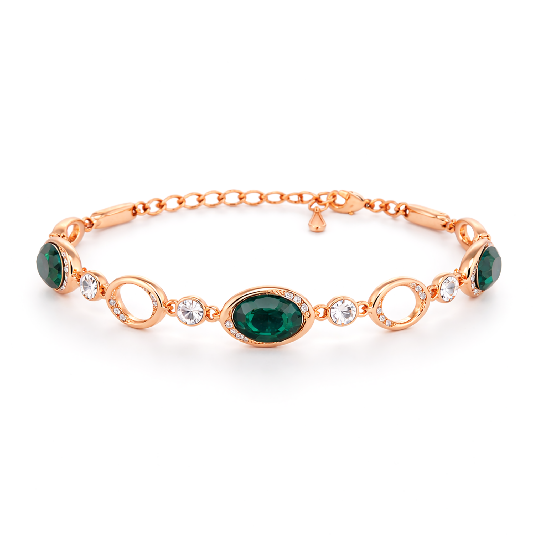 Forest Emerald Orbit Bracelet