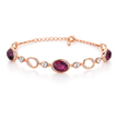 Forest Emerald Orbit Bracelet - Rose pink