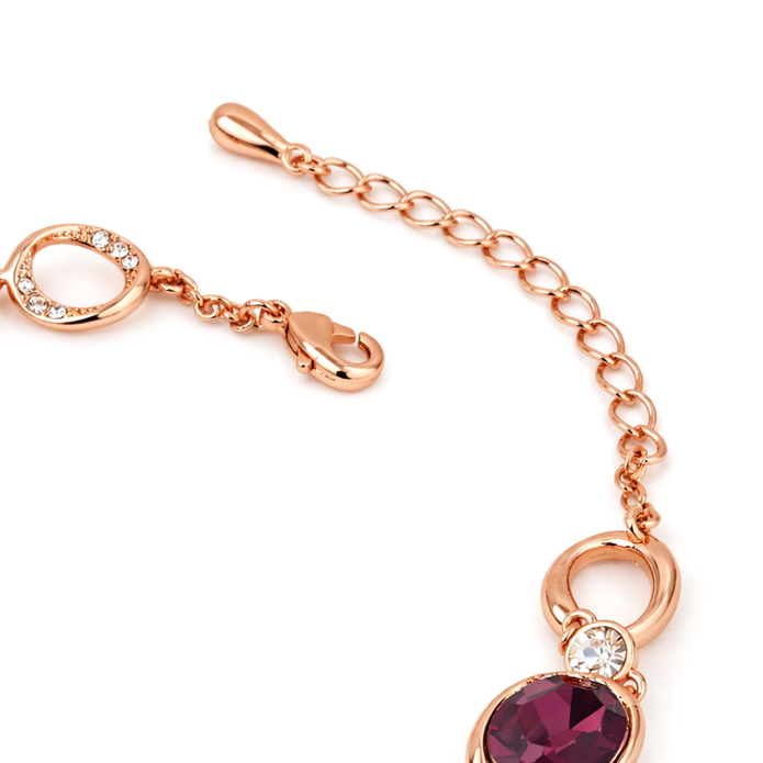 Forest Emerald Orbit Bracelet - Rose pink