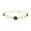 Forest Emerald Orbit Bracelet - Gold