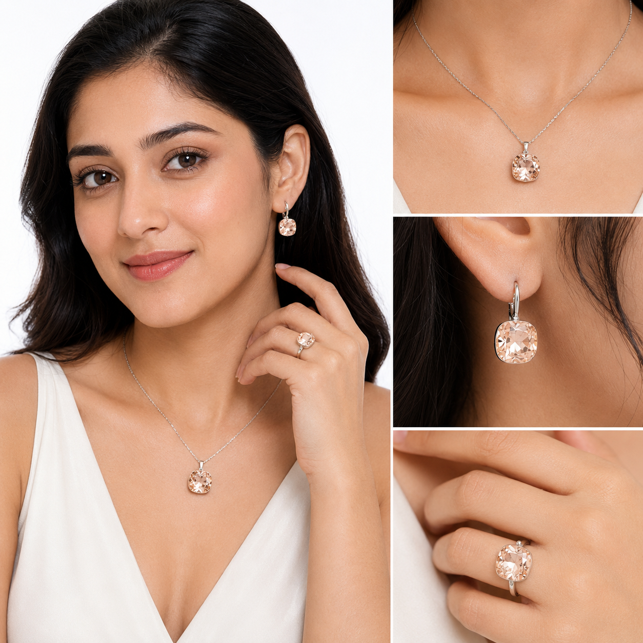 Emerald Radiance Trio - Blush pink